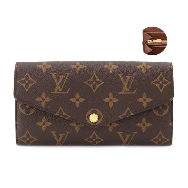 【Louis Vuitton 路易威登】經典SARAH系帆布/Emilie牛皮壓紋信封式錢包長夾(款式任選)