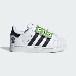 【adidas 愛迪達】Superstar Ii Cf I 小童 嬰幼童鞋 運動休閒鞋 玩具總動員 魔鬼氈 白黑(JI0090)
