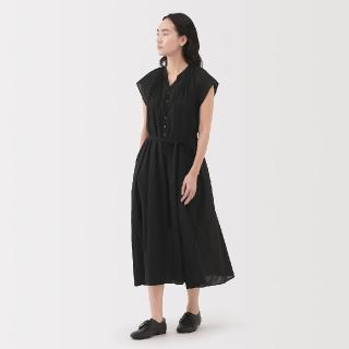 【MUJI 無印良品】女強撚法式袖洋裝(共3色)