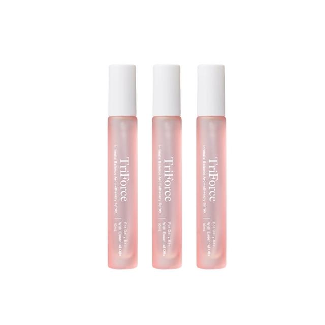 【TRIFORCE翠芙思】寵愛私密精油保養香水10ml 三入組(私密處/乳酸菌/法國玫瑰花香/淨味/保養/私密噴霧)