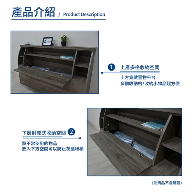【A FACTORY 傢俱工場】派蒙 簡約收納房間3件組-雙大6尺(床頭箱+床墊+床底)