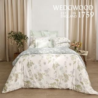 【WEDGWOOD】60支300織萊賽爾天絲 印花兩用被套枕套床包四件組(東方馥郁｜加大)