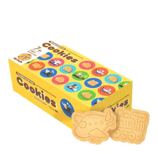 【台灣優格餅乾學院】餅乾零食-交通工具造型餅乾 224g(雞蛋口味/五款交通工具造型/餅乾零食/單片包)