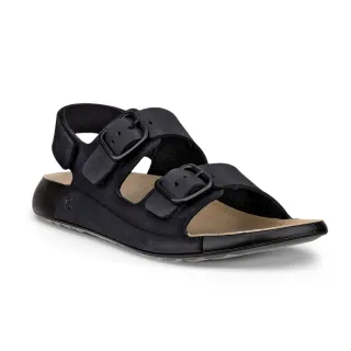 【ecco】ECCO COZMO W 科摩可經典調式皮革涼鞋 女鞋(黑色 20690302001)