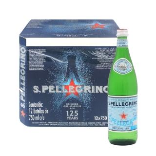 【美式賣場】S.Pellegrino 聖沛黎洛 天然氣泡礦泉水(750mlx12瓶/箱)
