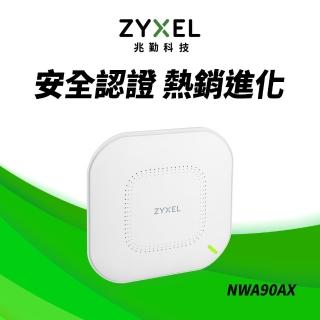 【ZyXEL 合勤】商用雙頻Wi-Fi 6 AX1800無線網路PoE基地臺AP 進階認證版(NWA90AX)
