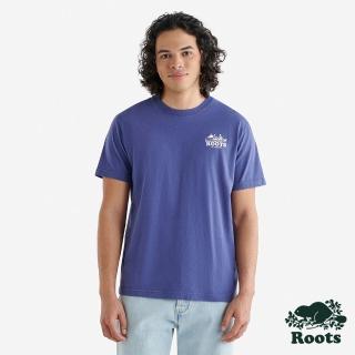 【Roots】Roots 男裝-FORK LAKE 短袖上衣(藍色)