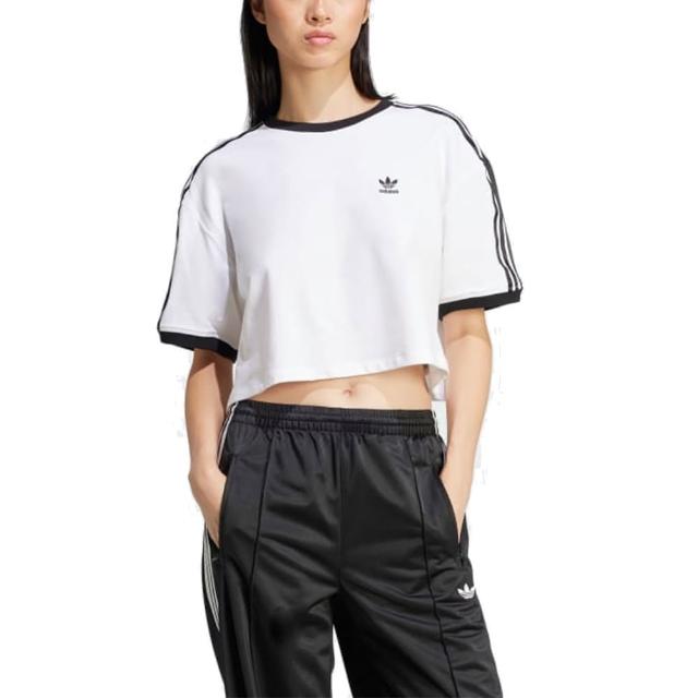 【adidas 愛迪達】女 3S LOOSE CROP T 短袖上衣 - JC8150