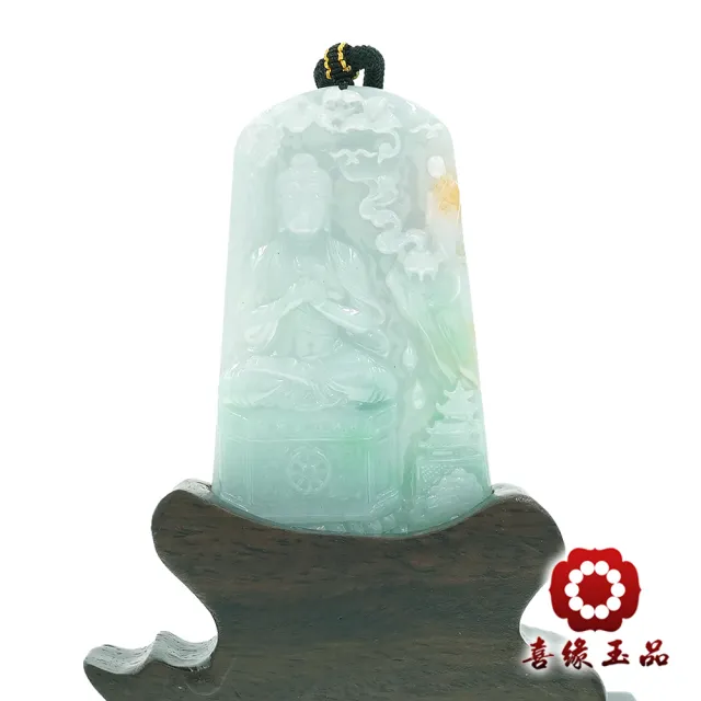 【喜緣玉品】佛祖 天然翡翠A貨 釋迦牟尼 佛初轉法輪 風水擺設 擺件-僅此一品(開運風水)(直)
