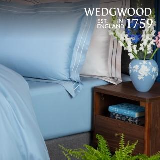 【WEDGWOOD】義大利400織長纖棉 鬆緊床包一件｜簡約素色任選(百貨款｜雙人150x186cm)