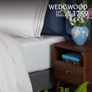 【WEDGWOOD】義大利400織長纖棉 鬆緊床包一件｜簡約素色任選(百貨款｜特大180x210cm)