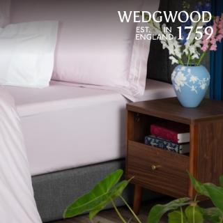 【WEDGWOOD】義大利400織長纖棉 鬆緊床包一件｜簡約素色任選(百貨款｜加大180x186cm)