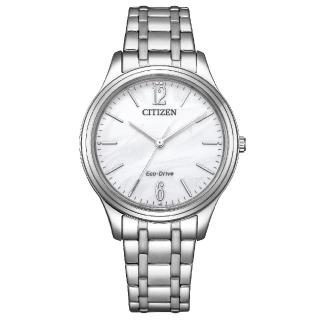 【CITIZEN 星辰】LADYS系列 光動能大三針時尚腕錶/34mm(EM0411-71A)