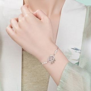 【KT DADA】925 純銀手鍊 平安鎖 珍珠手鍊 手環 飾品 高階感 輕奢 小眾設計 配飾 保平安 手鍊