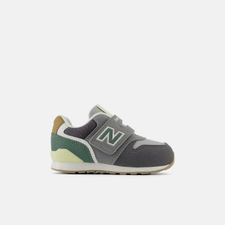【NEW BALANCE】NB 996 童鞋 休閒鞋 運動鞋 魔鬼氈 嬰幼 灰綠色(IZ996RB3-W)