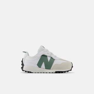 【NEW BALANCE】NB 327 童鞋 休閒鞋 運動鞋 魔鬼氈 嬰幼 白綠色(NW327SJ-W)