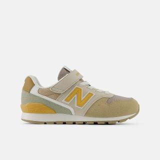 【NEW BALANCE】NB 996 童鞋 休閒鞋 運動鞋 魔鬼氈 中大童 灰黃色(YV996RT3-W)
