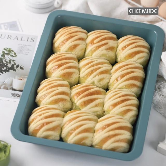 【Chefmade 學廚】環保系列 WK10025不粘深款長方形烤盤(13吋深長方形烤盤)