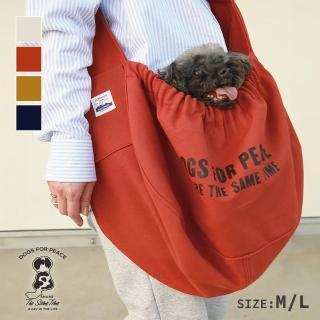 【Creer】日本製寵物單肩斜挎包M尺寸(托特包/寵物包/DOGS FOR PEACE系列)