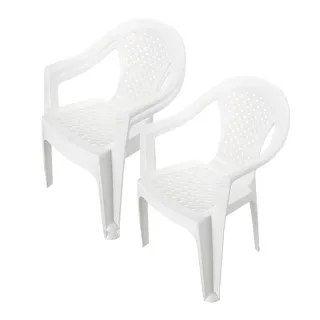 【KEYWAY 聯府】大山水藤休閒椅-3入 R669(扶手椅戶外椅塑膠椅)