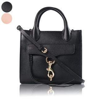 【Rebecca minkoff】Megan 真皮荔枝紋手提/斜背二用包-迷你款(新款任選)