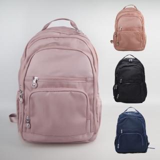【Catsbag】拉鍊款商務尼龍大容量後揹包 透氣減壓 出國必備 可套拉桿旅行箱 G2418