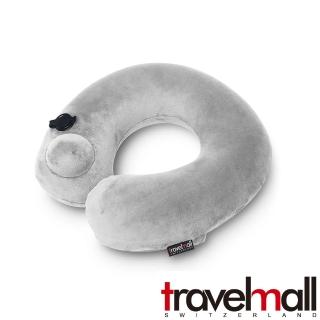 【Travelmall】簡約版手動充氣枕(灰)