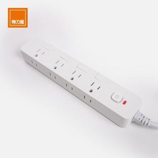 【特力屋】3P+2P 5開8插 平貼延長線 1.8M