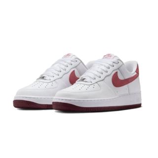 【NIKE 耐吉】W Air Force 1 07 女鞋 白紅 皮革AF1 經典 運動鞋 FQ7626-100