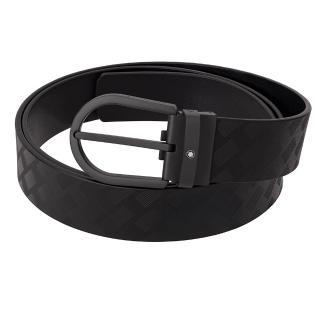 【MONTBLANC 萬寶龍】黑色牛皮皮帶(新 品 上 市)