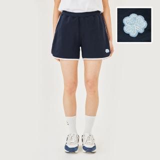 【Mark Gonzales官方旗艦】女裝 刺繡花朵短褲-深藍色