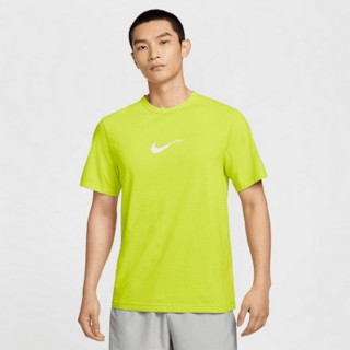 【NIKE 耐吉】短袖上衣 休閒 運動 T恤 Dri-FIT 男 AS M NK DF UV HYVERSE SS OPP2 黃綠色(HV4882389)