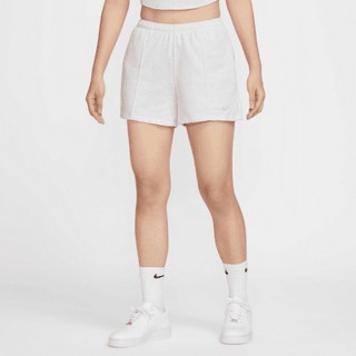 【NIKE 耐吉】短褲 休閒 運動 中腰 女 AS W NSW NK CHLL FT MR 4IN SHO 白色(HF6941051)