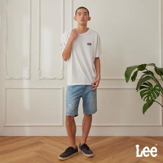 【Lee 官方旗艦】男裝 牛仔短褲 / 902 刷破 中藍洗水(LB522006920)