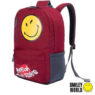 【Smiley World 微笑世界】青春學院風系列後揹包(紅)