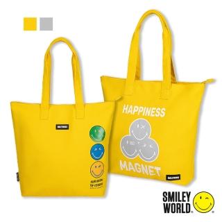 【Smiley World 微笑世界】亮彩潮流單肩包/手提包(兩色可選)