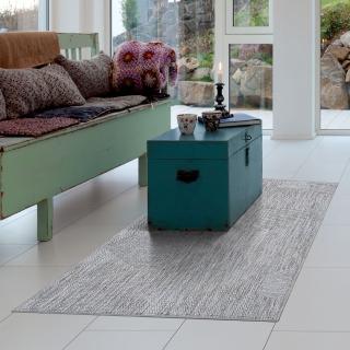 【範登伯格】比利時 TIMBER低調簡約編織地毯-雙拼灰(80x150cm)