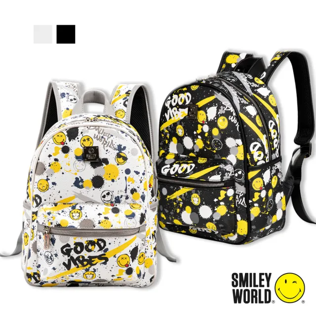 【Smiley World 微笑世界】經典玩樂系列後背包/休閒包(兩色可選)