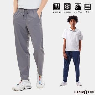 【Hang Ten】男裝-恆溫多功能-TAPERED FIT冰沙涼感3M吸濕快乾錐形長褲(多色選)