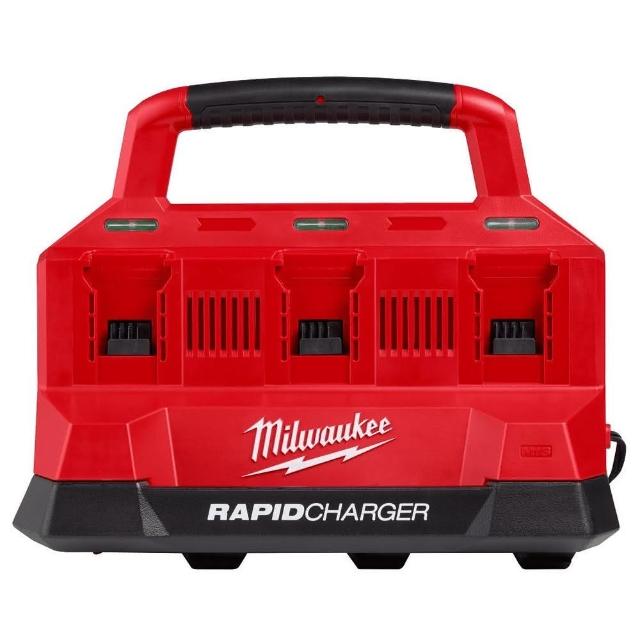 【Milwaukee 美沃奇】18V鋰電配套6口快速充電器(M18PC6)