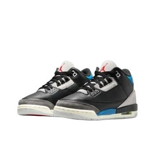 【NIKE 耐吉】Nike Air Jordan 3 Retro OG Rare Air 黑藍 GS 復刻 休閒鞋 大童鞋 IB8968-004