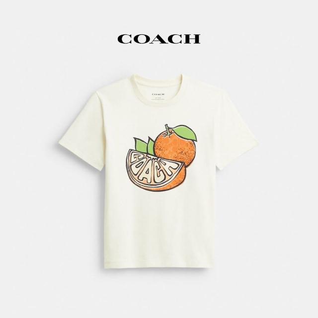 【COACH】蔻馳官方直營 棉質柳丁圖案經典T恤-白色(CAH71)