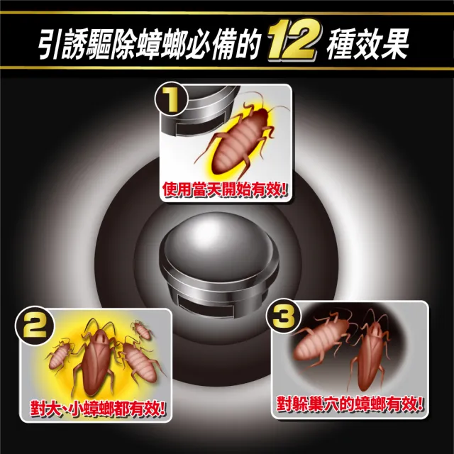 【興家安速】蟑螂餌劑2gx12入 二件組(小黑帽)