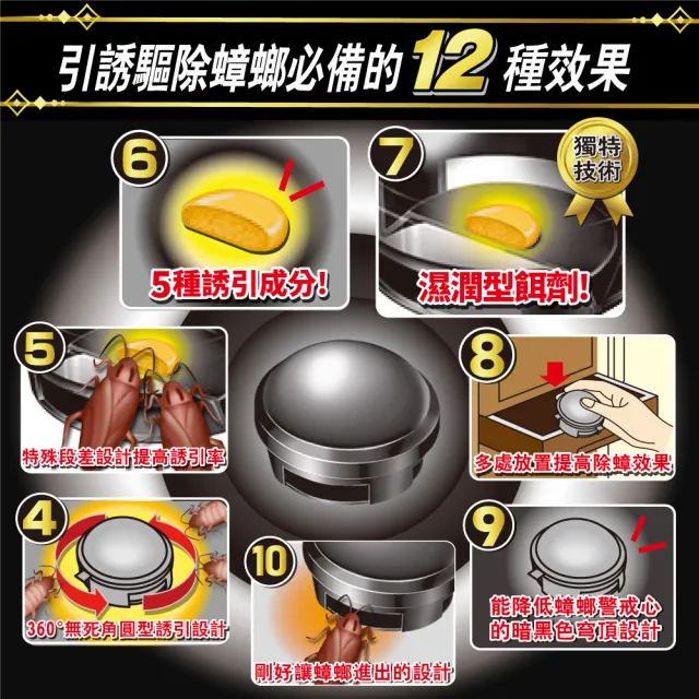 【興家安速】蟑螂餌劑2gx12入 二件組(小黑帽)