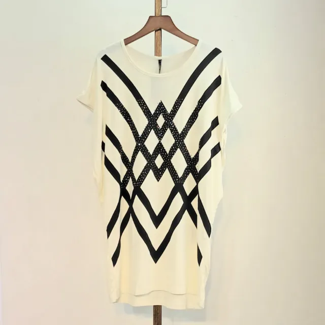 【SuperWands】率性亮彩長版上衣-泡泡袖