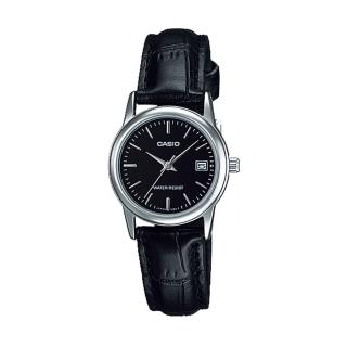 【CASIO 卡西歐】指標女錶 皮革錶帶 防水 日期顯示(LTP-V002L-1A)