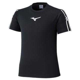 【MIZUNO 美津濃】短袖上衣 童裝 大童 男女童 吸濕排汗 Jr 黑 32JAC42309