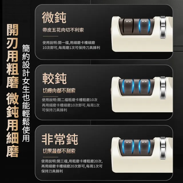 【ANTIAN】618大促  廚房菜刀電動磨刀器 小型自動磨刀工具 快速磨刀神器 刀具鋒利磨刀石