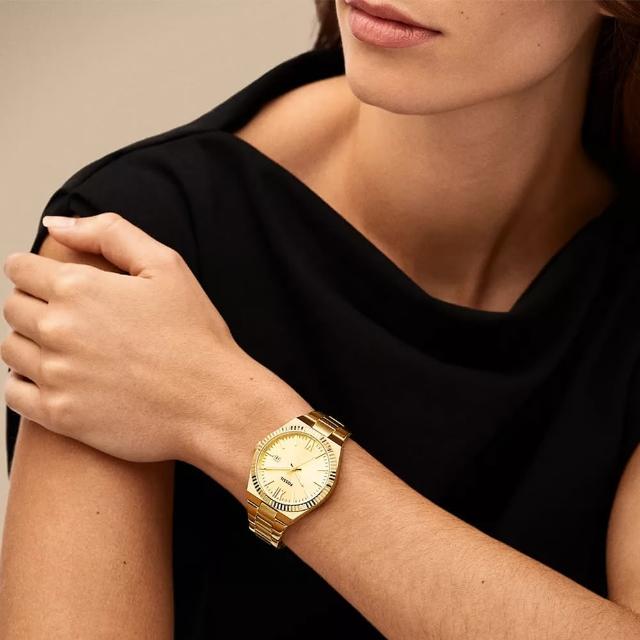 【FOSSIL】Scarlette系列 ES5258/ES5299 簡約 質感 日期 夜光 不鏽鋼 石英 女錶