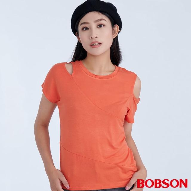 【BOBSON】女款挖洞拼接上衣(70088-23)